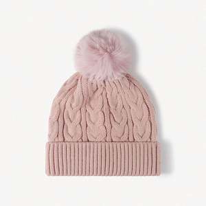 Nouveau bonnet d'hiver 2024 en polaire tricoté pour femme avec pompon jacquard et doublure en peluche chaude - Product Image 6