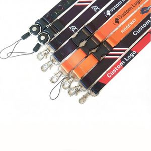 Custom logo Heat Transfer Printing Nylon <b>Polyester</b> <b>Lanyard</b> for Mobile Phone Keychain Employee Card - Product Image 2