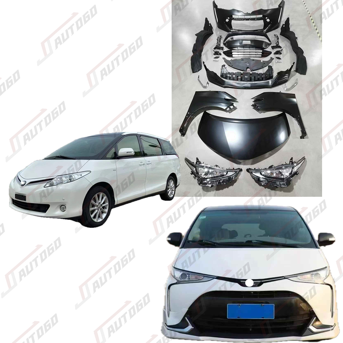 2025 New Facelift Body Kit for Toyota Estima Previa 2006-2016