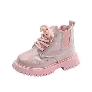 Botas de Invierno Personalizadas al por Mayor para Niñas, <span class=keywords><strong>con</strong></span> Lentejuelas, Multicolores, <span class=keywords><strong>con</strong></span> Cordones y Cremallera, Antideslizantes, Casuales, para Fiestas - Product Image 4