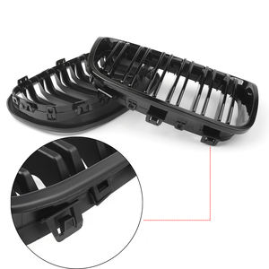 2Pcs ABS Grille de pare-chocs avant pour BMW Série 1 F20 116i 118i 2012 <span class=keywords><strong>2013</strong></span> 2014 Noir brillant - Product Image 5