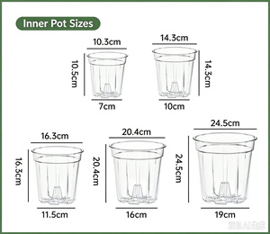 Vaso per Orchidee Farfalla con Foro di Drenaggio e Auto-Irrigazione, Leggero, in Plastica PP Resistente al Calore, Controllo Radici - Product Image 3