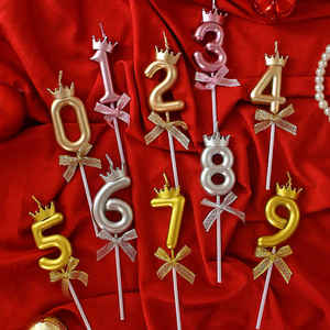 Vela Corona Dorada para Decoración de Pasteles de Navidad y Cumpleaños, Corona Creativa para Pasteles, Suministros de Decoración para Pasteles - Product Image 5