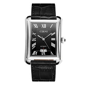 ODM/OEM CIRNI Orologio Sportivo Analogico in Pelle con Data Automatica, Cassa in Acciaio Inossidabile, Vetro Hardlex, Quadrante Quadrato 22mm, Resistente all'Acqua 5BAR - Product Image 3