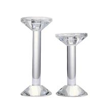 Ensemble de bougeoirs en cristal élégants, modernes et romantiques, très demandés, pour centre de table transparent, décoration intérieure, mariage, Saint-Valentin, fête