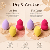 Herramientas Aplicadoras de Cosméticos Sin Látex al por Mayor, Esponja Cosmética Libre de Látex, Esponja de Maquillaje Tipo Huevo