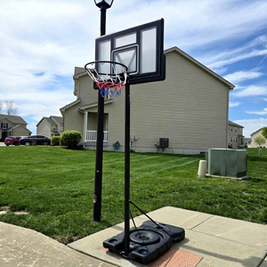 Système de panier de basket portable d'extérieur avec support réglable de 7,5 à 9,2 pieds, panneau de 32 pouces et roues – Équipement de terrain intérieur pour jeunes - Product Image 5