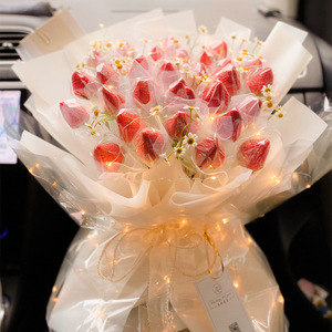 <span class=keywords><strong>Papier</strong></span> d'emballage transparent pour bouquet de fleurs LED, <span class=keywords><strong>cellophane</strong></span> imperméable, rose fraîche, fleurs, <span class=keywords><strong>papier</strong></span> d'emballage floral - Product Image 2
