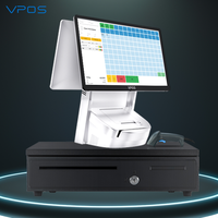 15.6 "Machine De Caisse Enregistreuse Complet Tactile Pour Magasin Market Professionnel fenêtres Restaurant Caisse Enregistreuse POS