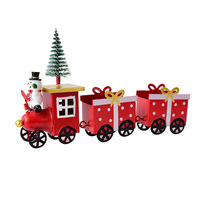 Festliche Eisen-Weihnachtszug-Dekoration Baum Weihnachtsmann Schneemann Tischdekoration Feiertagsheim-Dekor Moderner Einfacher Stil Schmiedeeisen