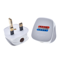 Prise de courant de haute qualité 13A 250V type G BS à 3 broches, câblable, ABS+laiton, noir/blanc, pour câblage EAU, Royaume-Uni, Grande-Bretagne BS1363