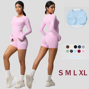 Fabricant de vêtements de sport Vêtements d'entraînement Vêtements de sport Ensemble de fitness et de gymnastique 4 pièces pour femmes Ensemble de yoga sans couture Ropa De Mujer Ropa Gym - Product Image 5