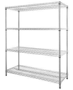 Estantería de alambre cromado de 4 niveles de alta resistencia aprobada por NSF, soporte y estante de almacenamiento de metal - Product Image 1