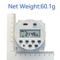 Minuterie programmable numérique LCD 12V CC, tension maximale 24V 110V 5V 230V, courant maximal 16A, pour la maison et le bureau