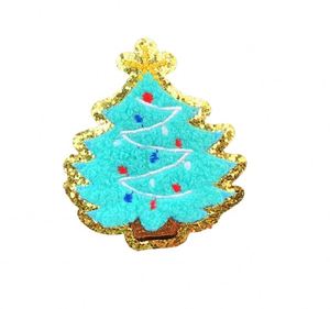 แพทช์ปักลายต้นคริสต์มาสขอบกลิตเตอร์แบบรีดติด  คอลเลคชั่นขนาดใหญ่ - Product Image 6