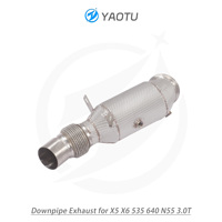 Downpipe YT SS304 dengan Heat Shield untuk BMW X5 X6 535 640 N55 3.0T Pipa Knalpot Berkualitas Tinggi Langsung dari Pabrik