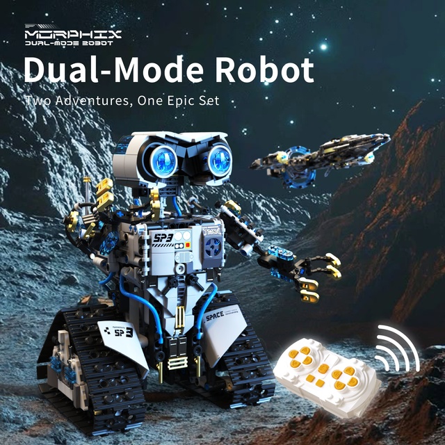 Kids Spacecraft Robot Set 1468 PCS Building Blocks Stem 3D Mechanical Electronic Robots Puzzle Creative Assemble Block Model