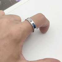 Parures de bagues de mariage très populaires en argent sterling 925, plaqué rhodium, simples et personnalisables pour hommes et femmes