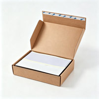 Boîte en papier kraft naturel écologique avec impression personnalisée de l'intérieur et impression du logo de la marque