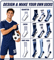Chaussettes de football personnalisées de qualité supérieure avec logo, respirantes, confortables, antidérapantes, chaussettes de football pour hommes, mi-mollet, chaussettes de football avec grip