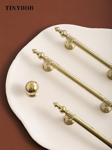 Tinyhob Solid Brass Unique Design in Bright Gold Color Modern Industrial Style Cabinet Refrigerator <strong>Door</strong> Pull Drawer <strong>Knobs</strong> - Product Image 2