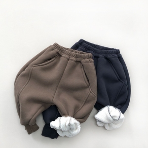 Pantalon long décontracté pour garçon et bébé de haute qualité, en laine épaisse et chaude, pour la marche et le <span class=keywords><strong>jogging</strong></span> pour enfants - Product Image 4