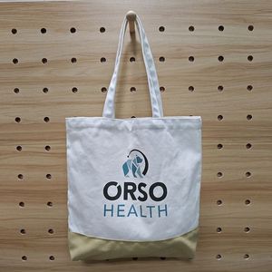 Eco-Friendly Reusable Bag Custom Medium Size Contrast Gusseted <b>Canvas</b> <b>Tote</b> Bag Healthcare Corporate Gift Bag - Product Image 3