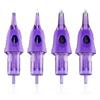 Aiguille intégrée pour tatouage Tuffking TNC-026, revêtement violet, creuse, incurvée, Magnum, ligne ronde, coupe, brume, arc, aiguille 6,2x1,7cm 7g
