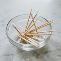 Wegwerp ecologische groothandel 100% natuurlijke bamboe tandenstokers verpakking voor restaurants, catering, hotels en afhaalboxen