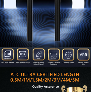 Cáp Quang <span class=keywords><strong>HDMI</strong></span> tương thích phổ quát 8K 60Hz cho các thiết bị giải trí độ phân giải cực cao đa dạng 1m 2M 3m 4m 5m - Product Image 4