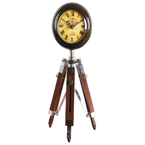 Modern Mechanical Projection <b>Radio</b> Desk <b>Clock</b> Nautical Wooden Tripod Stand Handcrafted Gift Item Calvin Handicrafts - Product Image 1