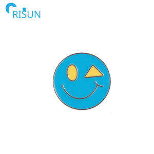 卸売り漫画クリエイティブシンプルスマイルエナメルピンカスタムロゴスマイルフェイスレインボーラペルピンブローチ喪エナメルブローチピン - Product Image 3