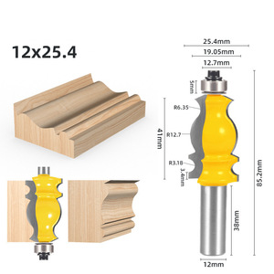 Fresa para pasamanos tipo cola de pez con vástago de 1/4 y punta de carburo para carpintería y molduras de escaleras - Product Image 2