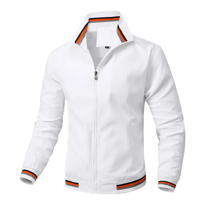 2022 Fashion Men's Windbreaker Jacket White Casual Outdoor Sports coat Plus size Autumn white Uniform Bomber Jacket 6XL 8XL