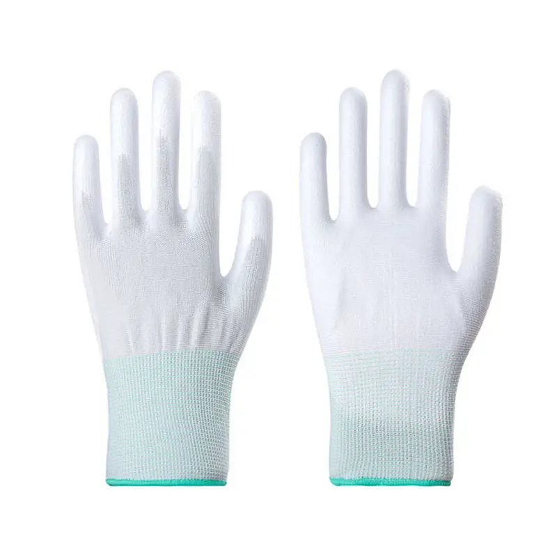 13G EN388 4131 Polyester PU avuç içi Fit poliüretan kaplama ile kaplı bahçe koruyucu eldiven naylon iş eldivenleri koruyucu eldivenler