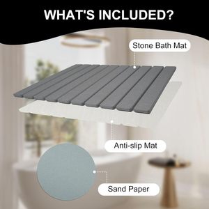 Alfombra de Baño Antideslizante Variable para Interiores, Alfombra de Espuma Viscoelástica Suave y Lavable, Alfombras Antideslizantes para Baño, para Uso en el Inodoro - Product Image 4