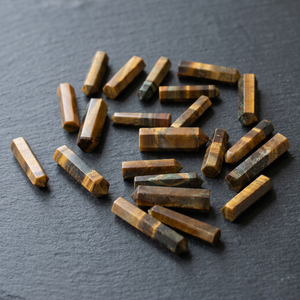 Crystalexport.com Supplier <b>Tiger</b> <b>Eye</b> Point Natural Healing Crystal Golden Brown Stripes for Jewelry Making 25-35mm Gujarat - Product Image 3