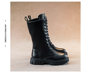 Nuevas Botas de Motocicleta Versátiles con Cordones para Niñas - Product Image 6