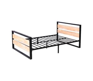 Cadre de <span class=keywords><strong>lit</strong></span> simple en métal, tôle de fer forgé, lits simples en acier pour chantier, dortoir du personnel - Product Image 1