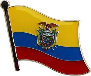 Ecuador Flag Badge Zinc Alloy Pin for Clothes Decoration <b>Glue</b> Dropping Process Metal <b>Crafts</b> - Product Image 1