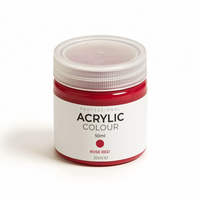 Peinture Acrylique Premium Vibrante à Corps Dense Effet Lumineux pour Art, 50ml, 53 Couleurs Disponibles, Qualité Supérieure pour Studio de Peinture