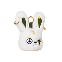 Porte-clés en peluche doux et populaire : lapin, mouton, panda, chat – Idéal pour Halloween, sacs cadeaux et pendentifs
