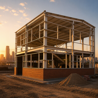 Construction de bâtiment en structure métallique préfabriquée économique avec portique galvanisé à chaud pour entrepôt