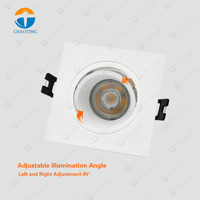MR16-luz descendente de plástico y PVC para interiores, accesorio de carcasa, luces de techo empotradas redondas cuadradas, lámpara Led Gu10, gran oferta
