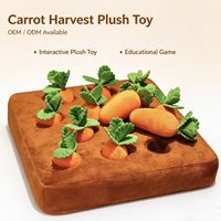 Jouet en peluche personnalisé en forme de carotte pour la récolte - Jeu interactif à tirer et jouet sensoriel éducatif pour bébés