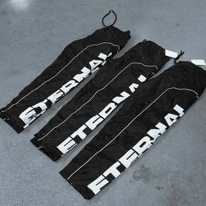 Tùy Chỉnh Người Đàn Ông Của Thể Thao Thể Thao Đôi Eo 100% Cotton Đau Khổ Nylon Áo Gió 3M Phản Quang Thời Trang Đường Phố Jogger Theo Dõi Quần - Product Image 2