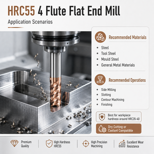 Carbide End Milling Cutter Titanium Alloy 3 8 12 16mm Tungsten Steel Milling Cutter 4 Edges Router <strong>Bit</strong> CNC Milling <strong>Tools</strong> - Product Image 4