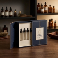 Coffret Cadeau Personnalisé pour Échantillons de Parfum Homme, Boîte Pliable en Carton avec Fenêtre Découpée