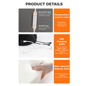 Oreiller de voyage en mousse à mémoire de forme tricotée antistatique de qualité supérieure pour le soutien cervical en avion, à la maison, au bureau ou pour le gaming – Offre Spéciale - Product Image 4