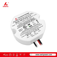 Vente en gros d'usine, mini driver LED rond à variation d'intensité par triac, alimentation LED basse tension 20W, 12V 24V 36V 48V